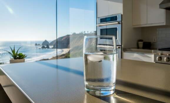 Water glass on counter. Is your drinking water safe?
