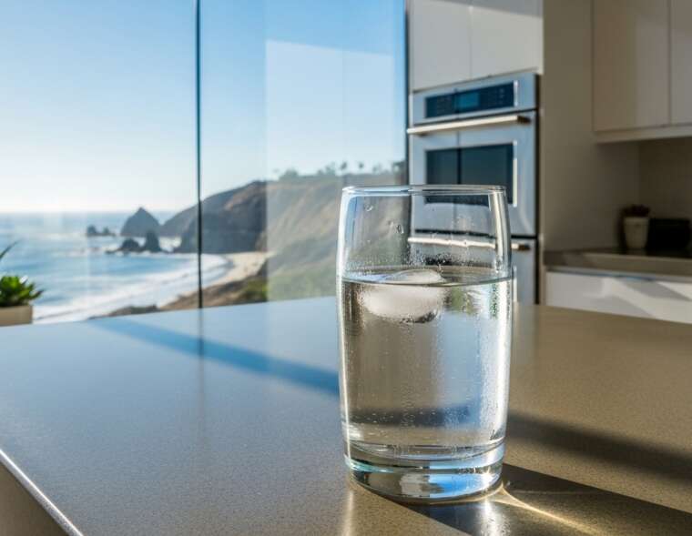 Water glass on counter. Is your drinking water safe?